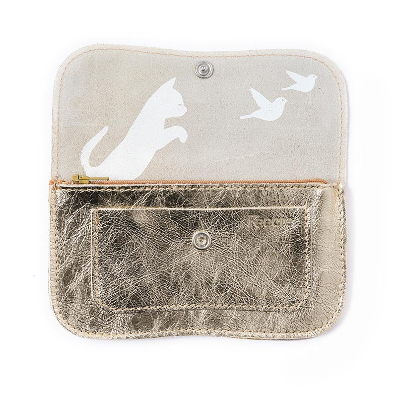 Laudeen | Keecie | Wallet | Cat Chase Medium | Gold