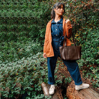 Laudeen | Keecie | Bag | Family Tree | Dark Brown used look