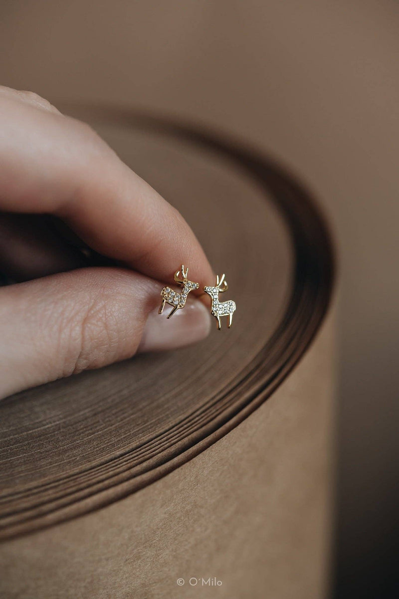 Laudeen | O'Milo | Bambi | Sparkling Reindeer Earrings