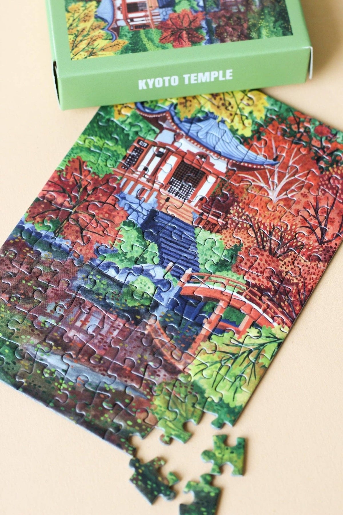 Laudeen | Piecely Puzzles | Kyoto Temple | Mini puzzle | 99 pcs