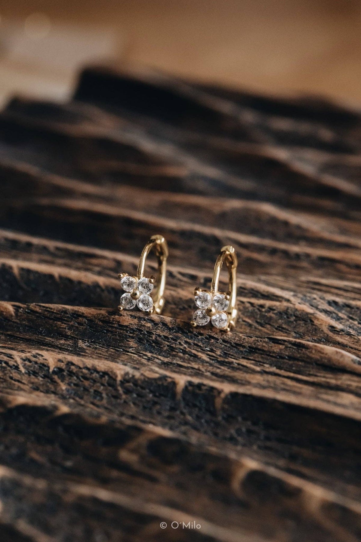 Laudeen | O'Milo | Zuri | Crystal Floral Hoops