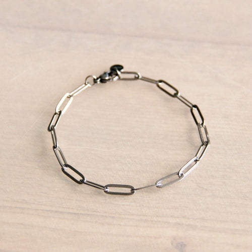 Laudeen - D-chain bracelet - silver - BAZOU