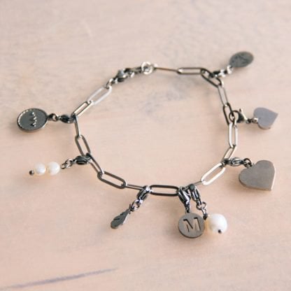 Laudeen - D-chain bracelet - silver - BAZOU