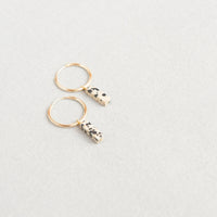 Laudeen | LOBOGATO | Earrings dalmatian jade hoops