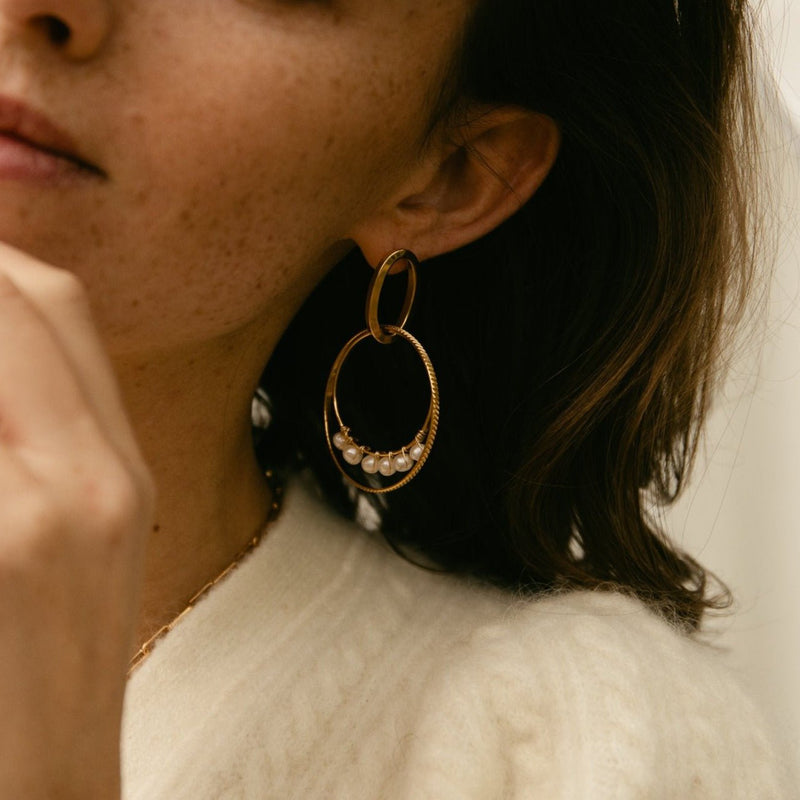 Laudeen | GISEL B | Earrings Georgie I - 24K Gold Plated