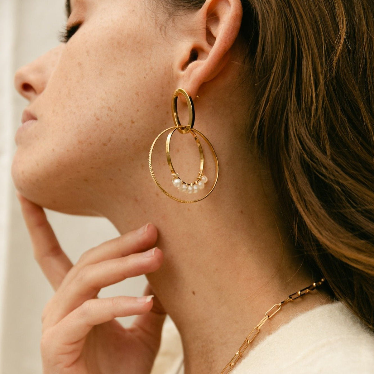 Laudeen | GISEL B | Earrings Georgie I - 24K Gold Plated