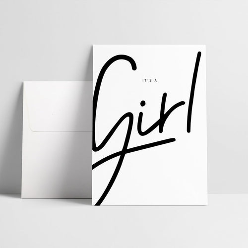 Laudeen - Girl - Folding postcard - LOVE IS THE NEW BLACK