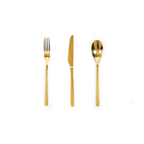 Laudeen - HV Cutlery Stainless steel - Gold - set of 12 - HOUSEVITAMIN