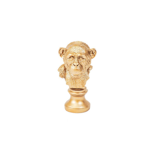 Laudeen - HV Monkey Head- Gold-15.5x15.5x28.5cm - HOUSEVITAMIN