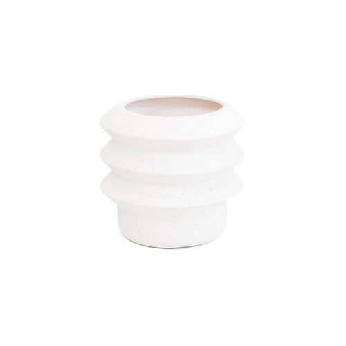Laudeen - HV Organic Shape Pot - White -19x19x17 - HOUSEVITAMIN