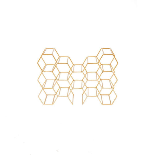 Laudeen - HV Wine Rack Gold- 44,5x15,5x29cm - HOUSEVITAMIN