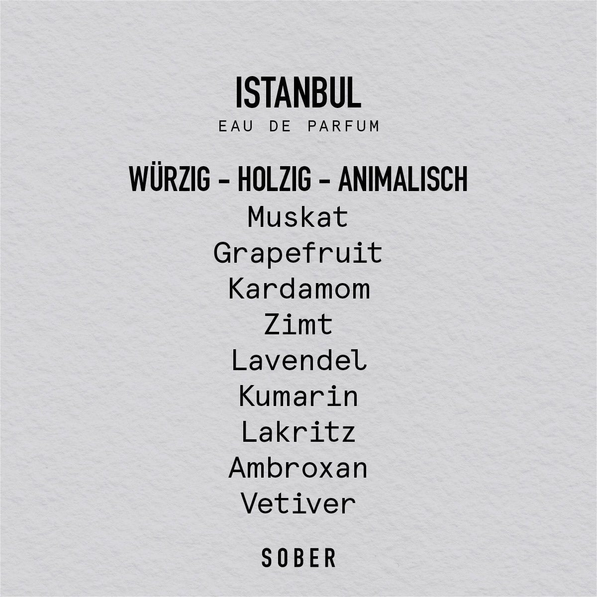 Laudeen | SOBER | ISTANBUL - Eau de Parfum 50 ml