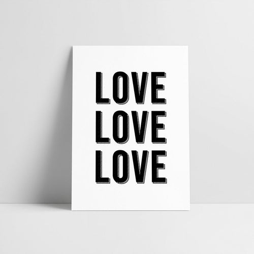 Laudeen - Love - Postcard - LOVE IS THE NEW BLACK