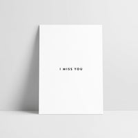 Laudeen | LOVE IS THE NEW BLACK | Miss you - Postcard