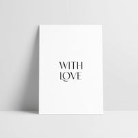 Laudeen | LOVE IS THE NEW BLACK | With love - Postcard